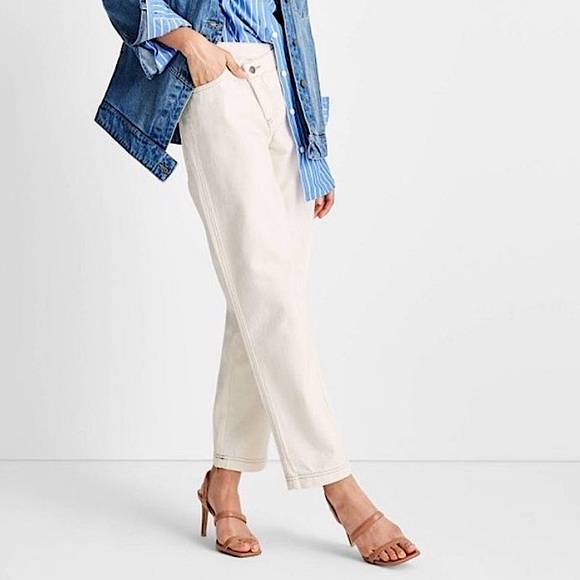 Future Collective Kahlana Barfield Brown Woman's Ankle Cropped Straight leg new - Picture 3 of 10